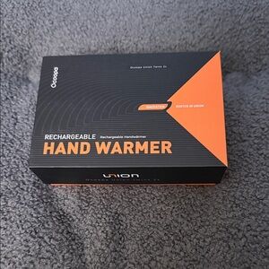 Rechargeable Hand Warmer - Black and Orange